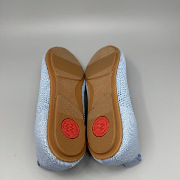 Fit Flop Allegro Knit Blue Ballet Flats Round Toe Slip On Comfort Shoe Women’s 9 - Picture 8 of 8